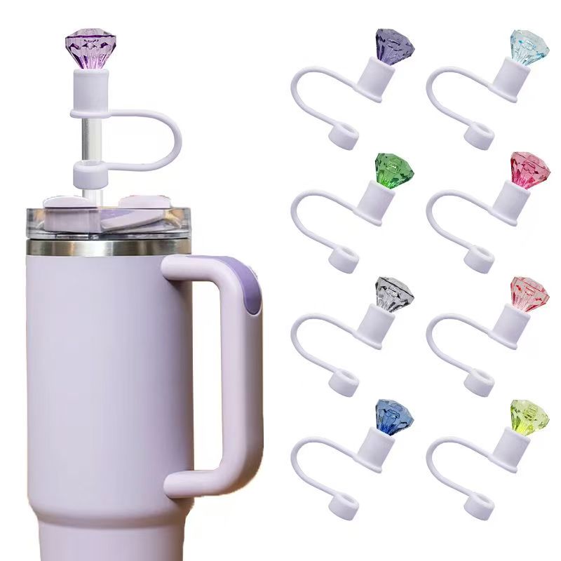 straw cap reusable silicone straw cap