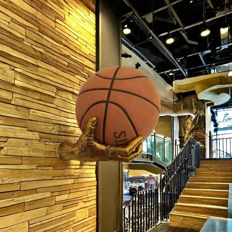 Luxury 3D Basketball Hand Grip Wall Decor